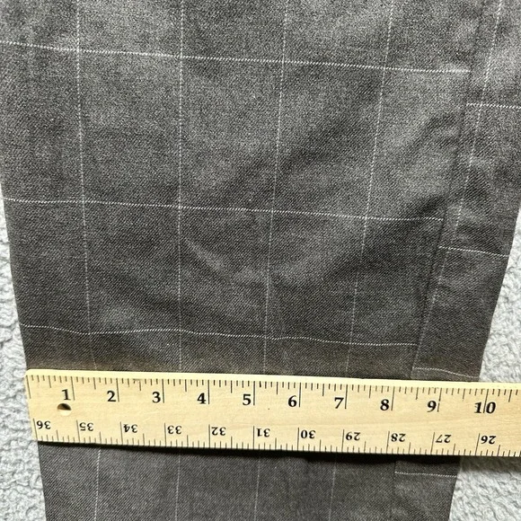 Lee‎ Plus Flex Motion Trouser Pant Heather Grey Windowpane Plaid Size 18w Petite - Picture 6 of 8